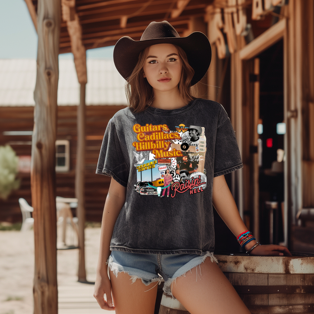 Guitars And Cadillacs DTF Transfer