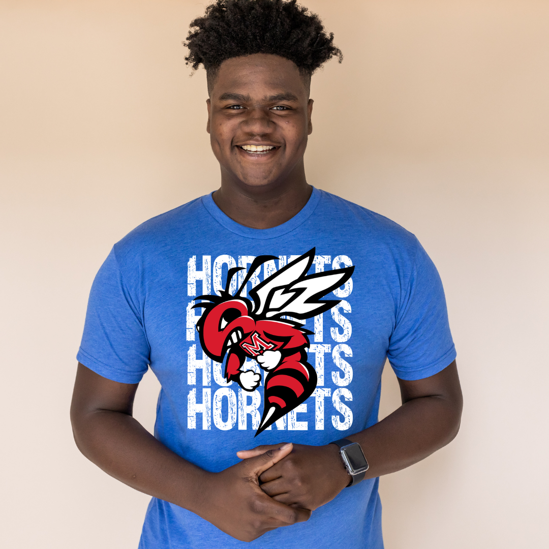 Hornets Stacked Mascot DTF Transfer