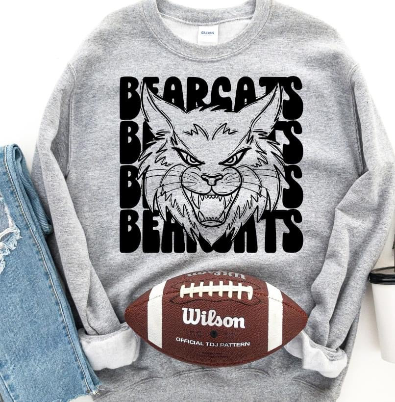 Bearcats Black Mascot DTF