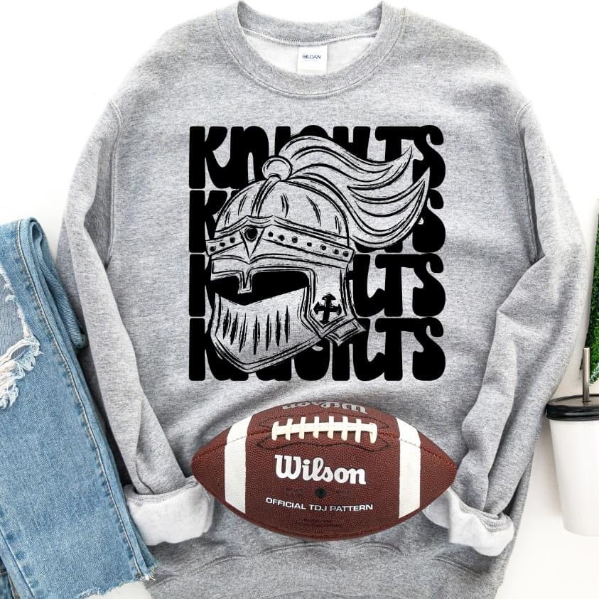 Knights Black Mascot DTF