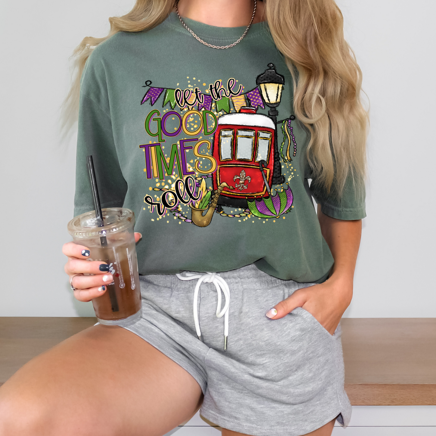 Let The Good Times Roll Street Car DTF Transfer