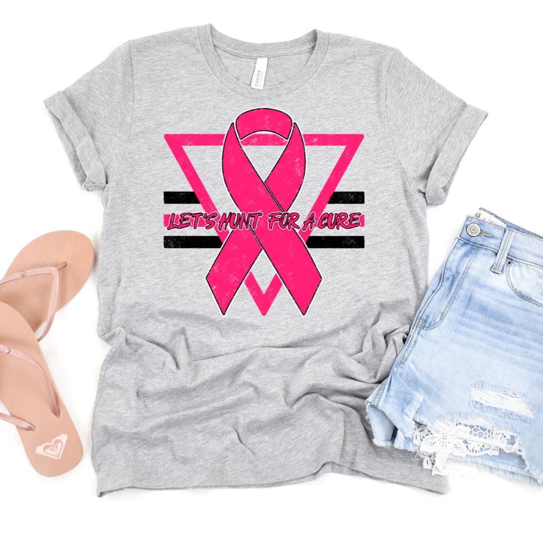 Let'S Hunt For A Cure Pink Ribbon DTF