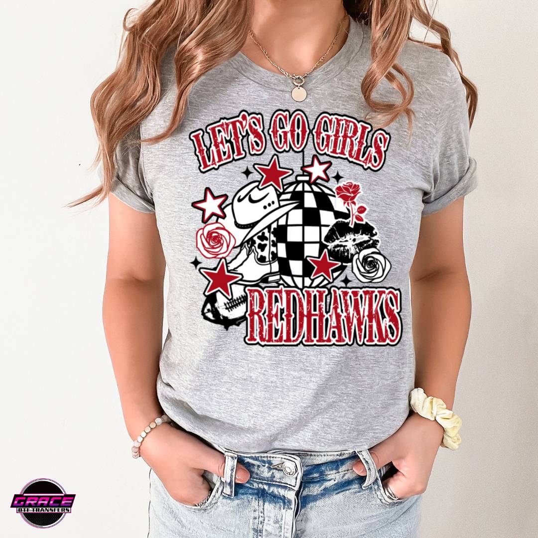 Let'S Go Girls Redhawks DTF