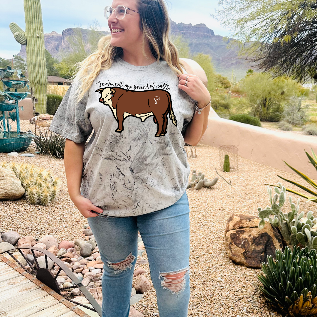 Not My Brand Of Cattle Brown Cow DTF Transfer