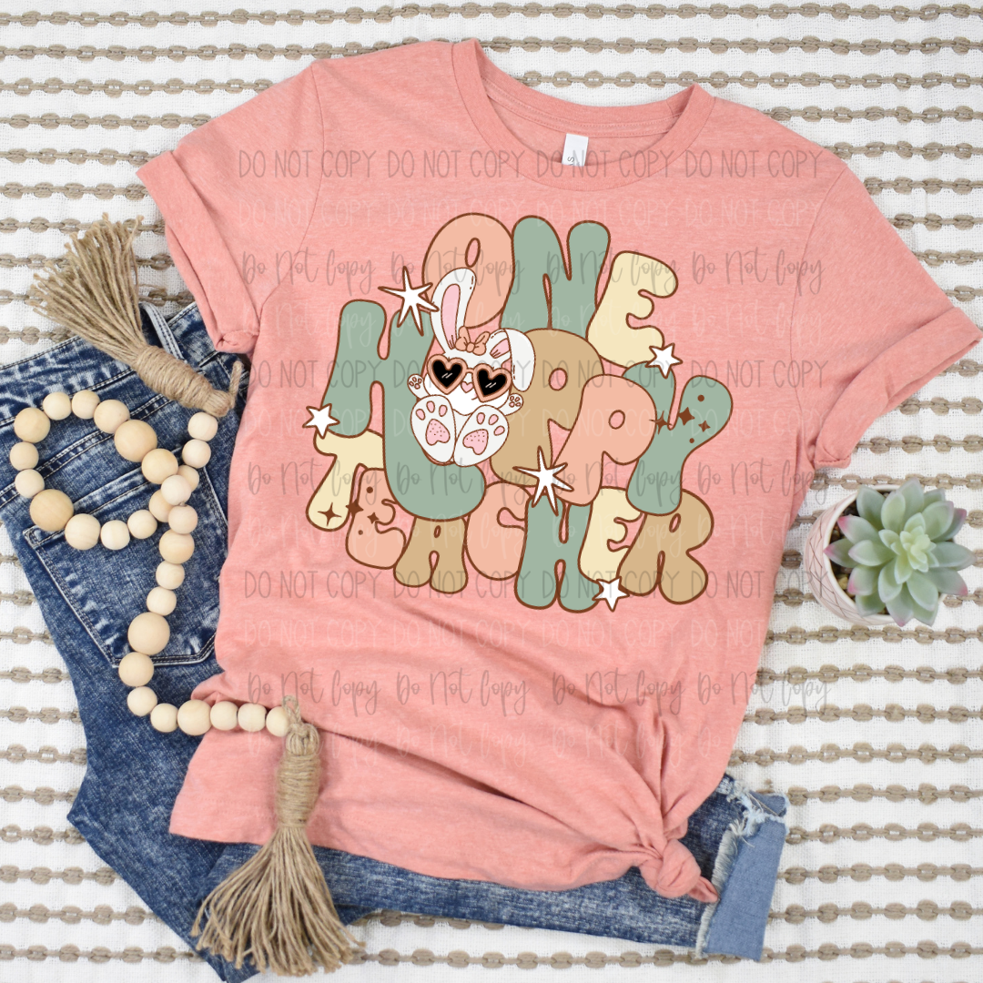 One Hoppy Teacher DTF Transfer