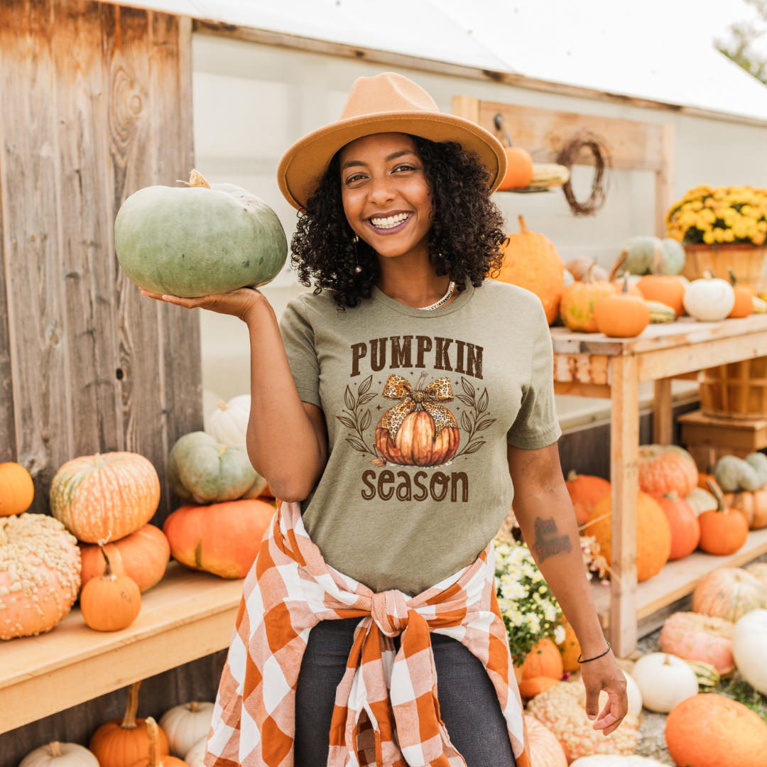 Pumpkin Season Leopard Bow Wreath DTF