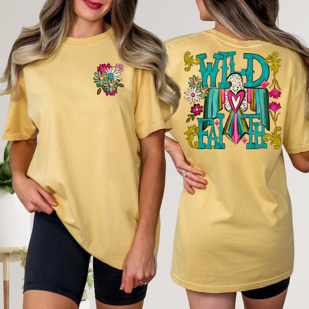 Wild Faith Front Back DTF Transfer