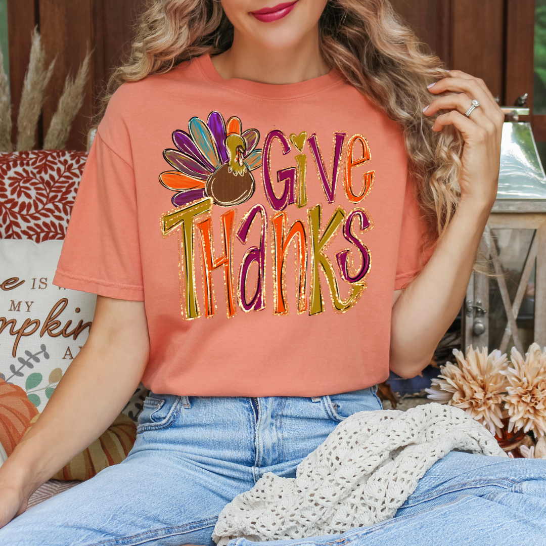Give Thanks DTF Transfer