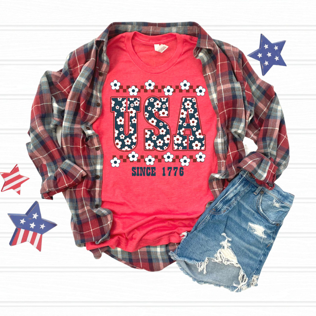 USA Retro Daises DTF Transfer