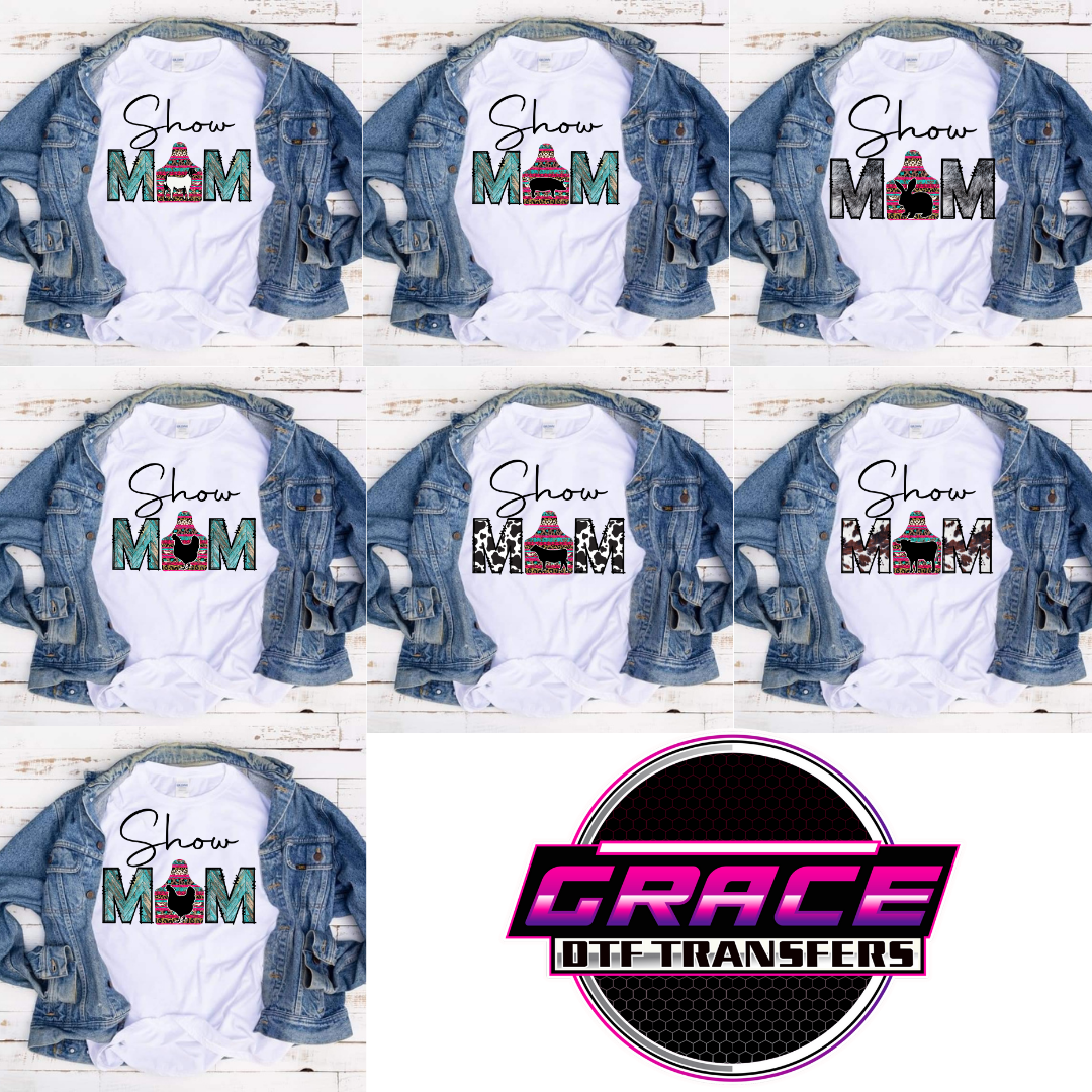 Show Mom Patterend Ear Tag DTF Transfer
