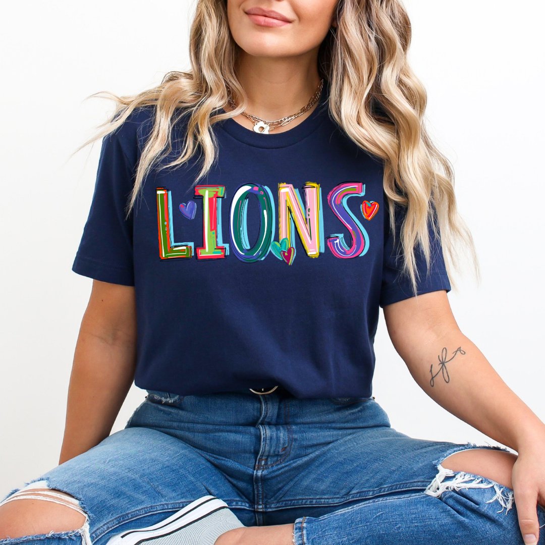 Cheery Doodle Lions DTF Transfers