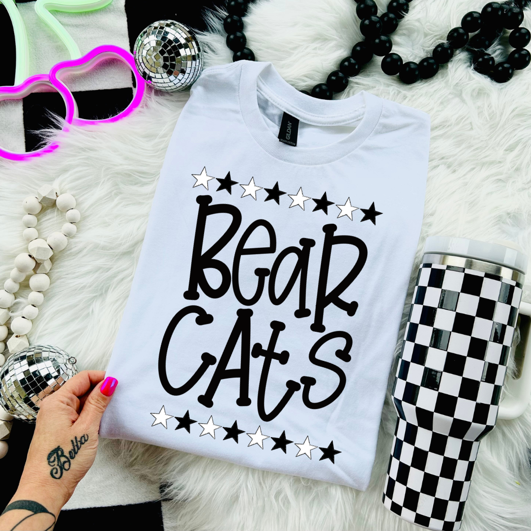 *Black & White Stars Mascot Custom DTF Transfer