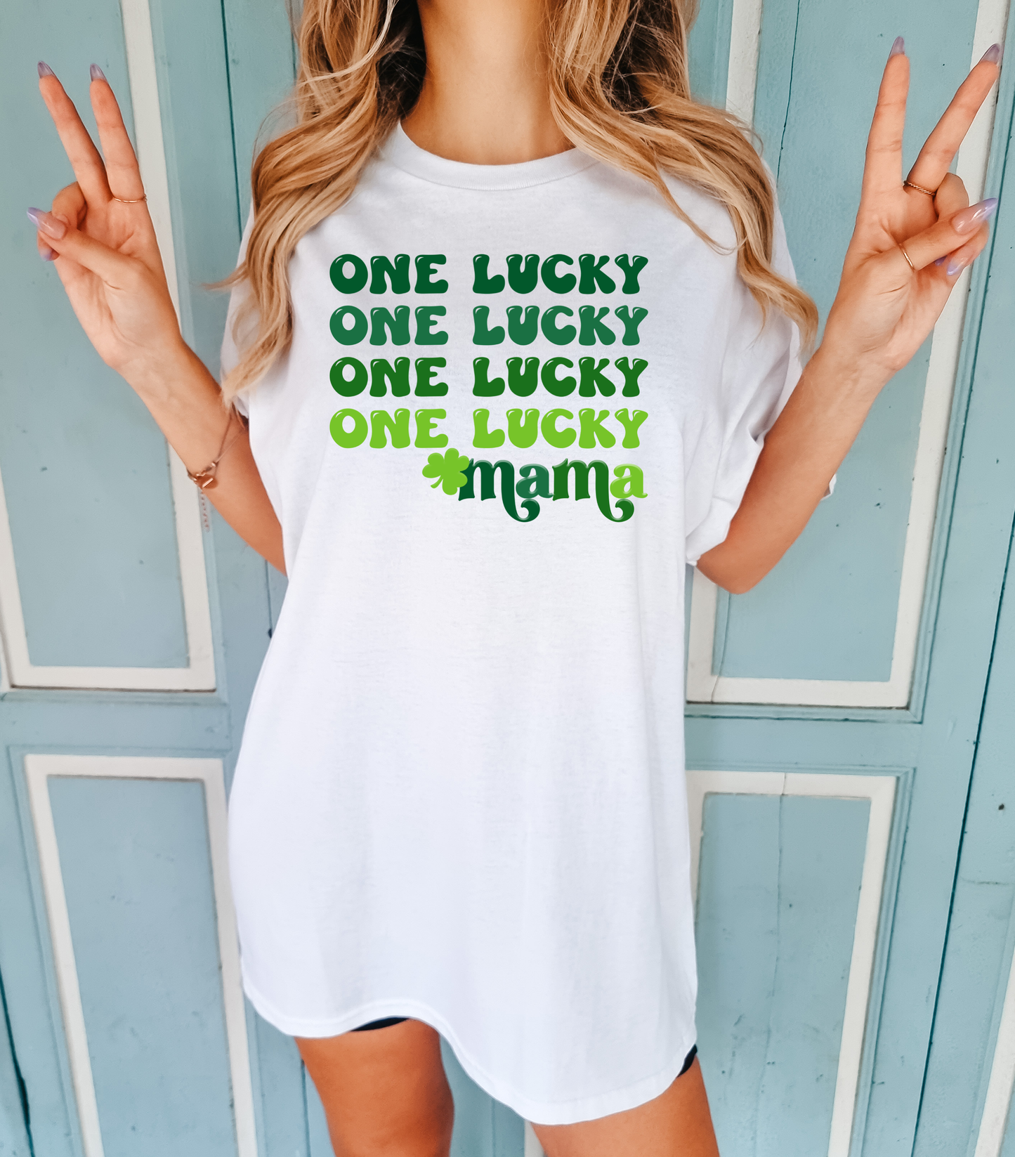 One Lucky Mama Stacked DTF
