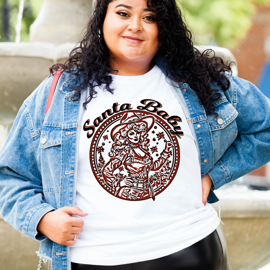 Santa Baby Cowgirl DTF