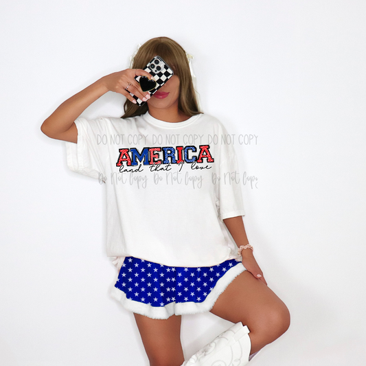 America Land That I Love DTF Transfer