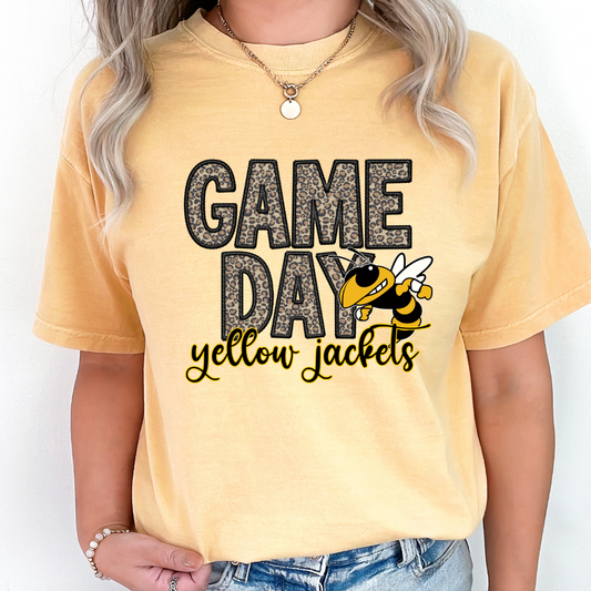 Game Day Faux Embroidery Leopard DTF