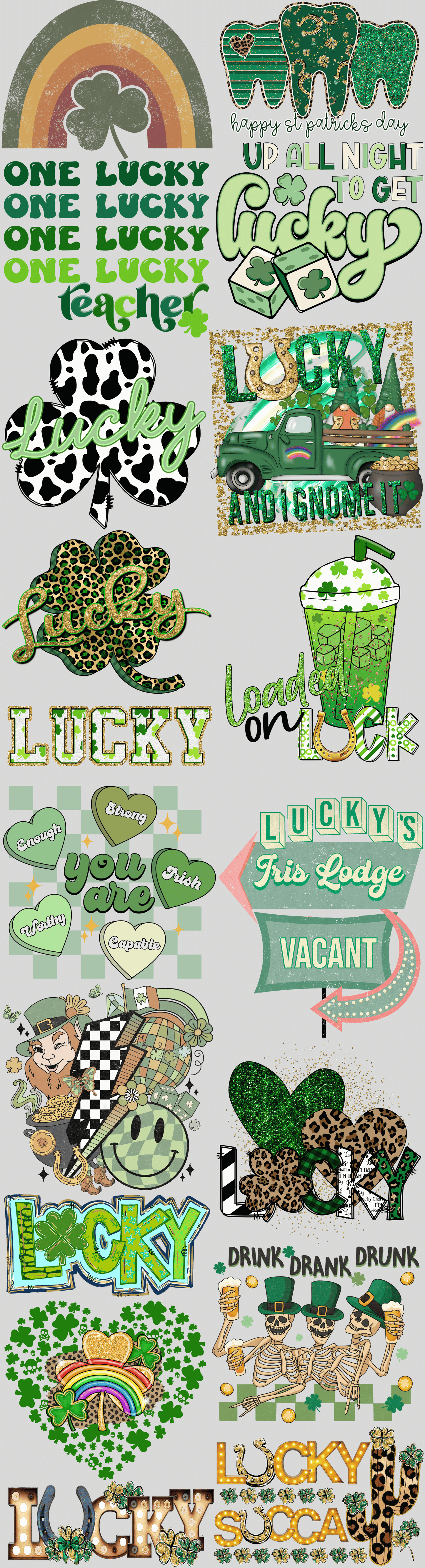 St. Patrick's Day THEMED #2 Gang Sheet 83"