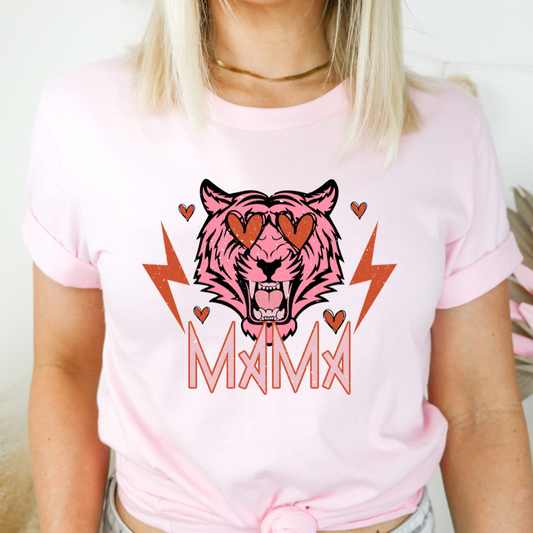 Tiger Bolt Heart Valentine Mama DTF