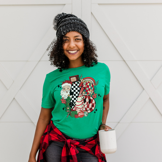 Groovy Santa Collage DTF Transfer