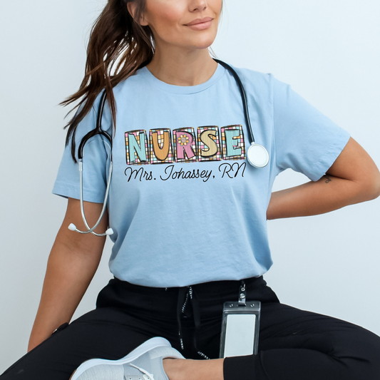 Personalized Retro Nurse DTF Transfer