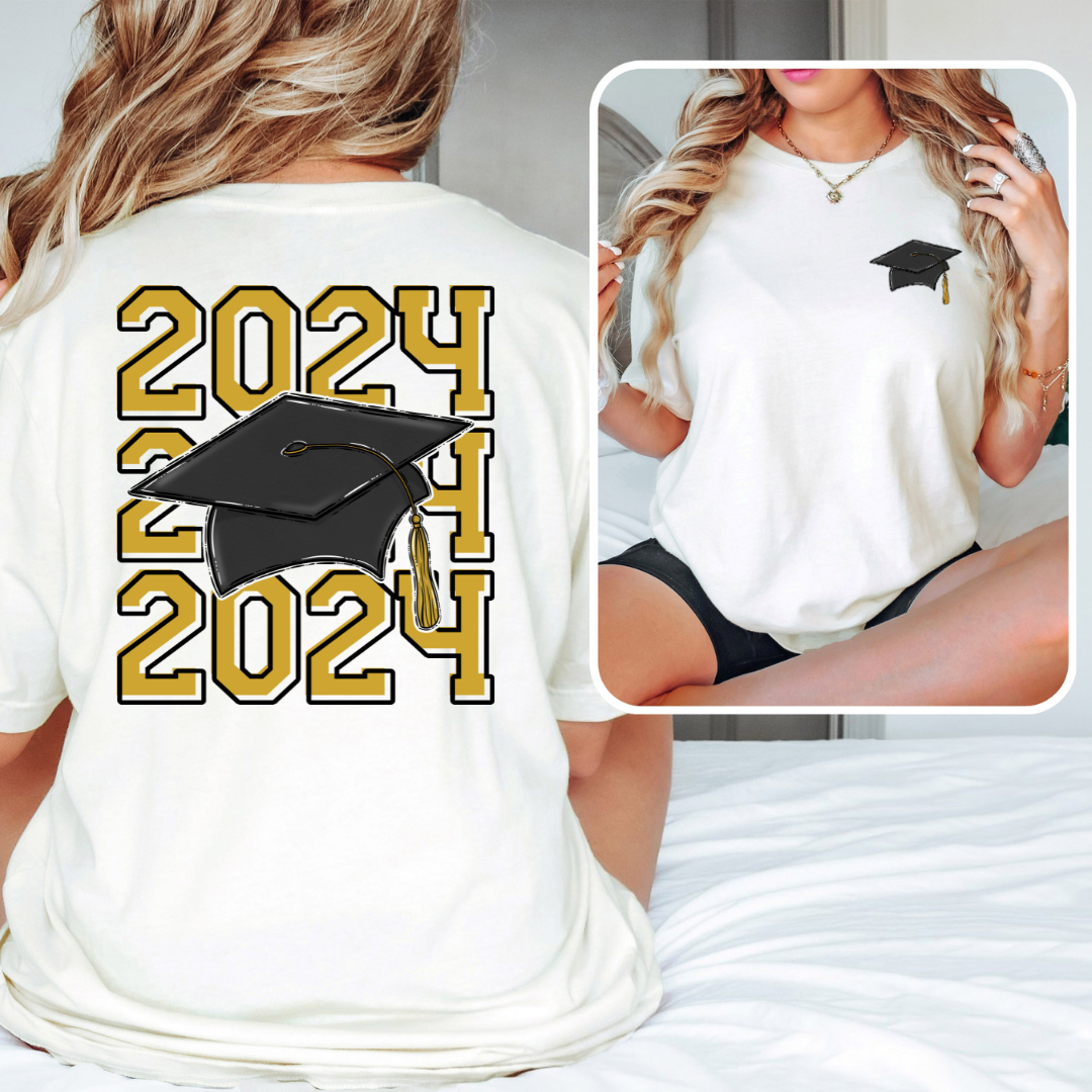 2024 Grad Cap Vegas Gold DTF