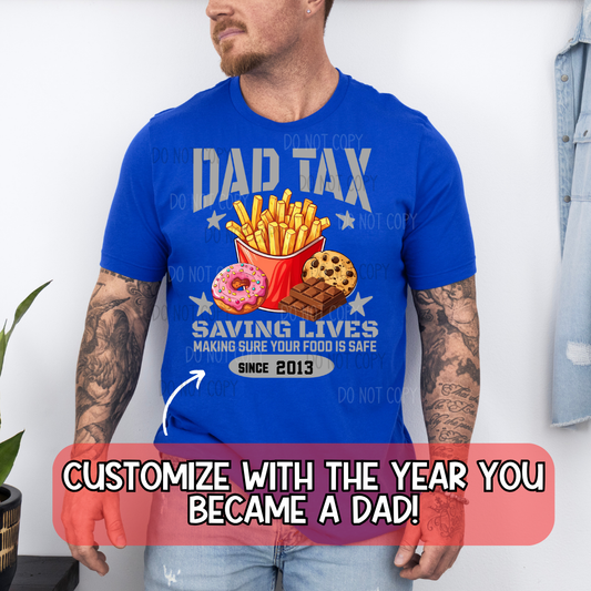 Dad Tax Grey Distressed DTF