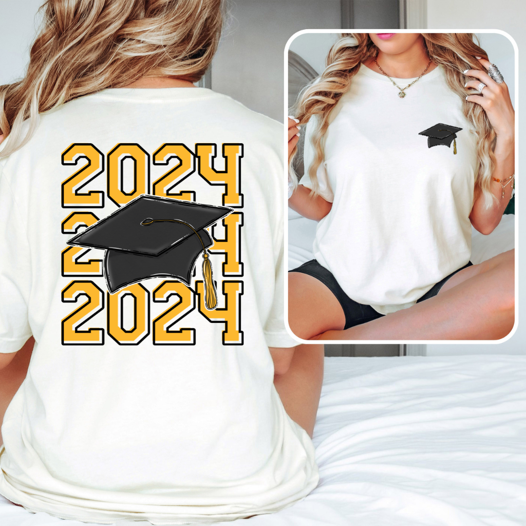 2024 Grad Cap Yellow DTF