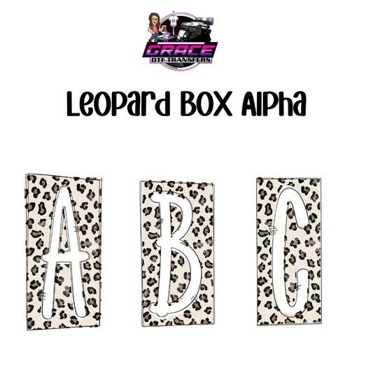 Leopard Box Alpha Word DTF