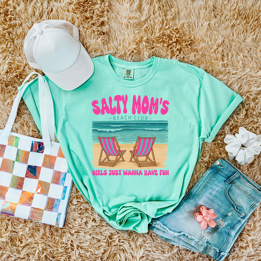 Salty Mom's Beach Club DTF Transfer