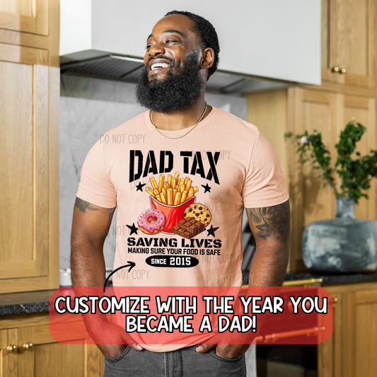 Dad Tax Black Print DTF