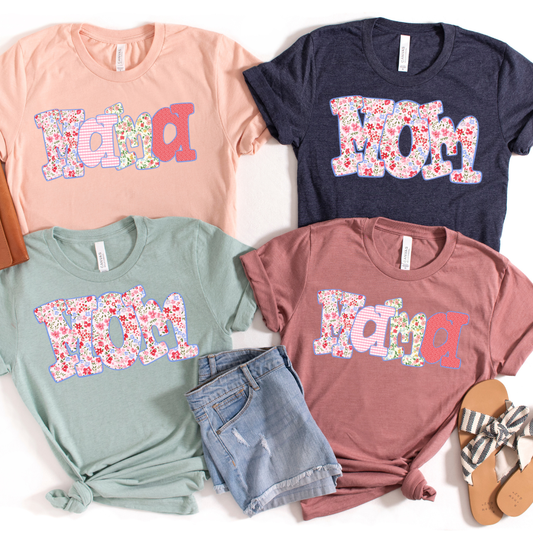 Mama/Mom Spring Floral Doodles DTF Transfer
