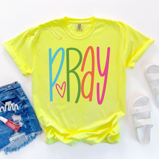 Pray Neon DTF Transfer