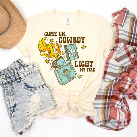 Cowboy Light My Fire DTF Transfer