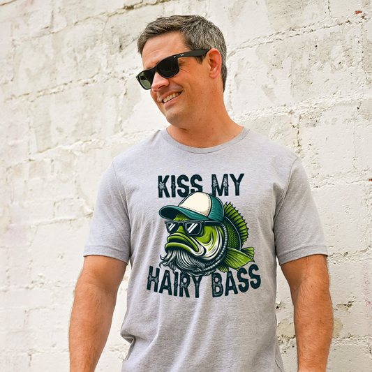 Kiss My Hairy Bass DTF
