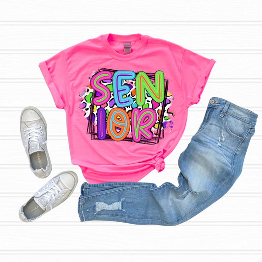 Senior Neon Leopard DTF Transfer