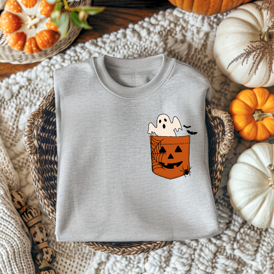 Ghost Pumpkin Pocket DTF Transfer