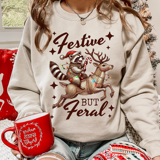 Festive But Feral DTF Transfer