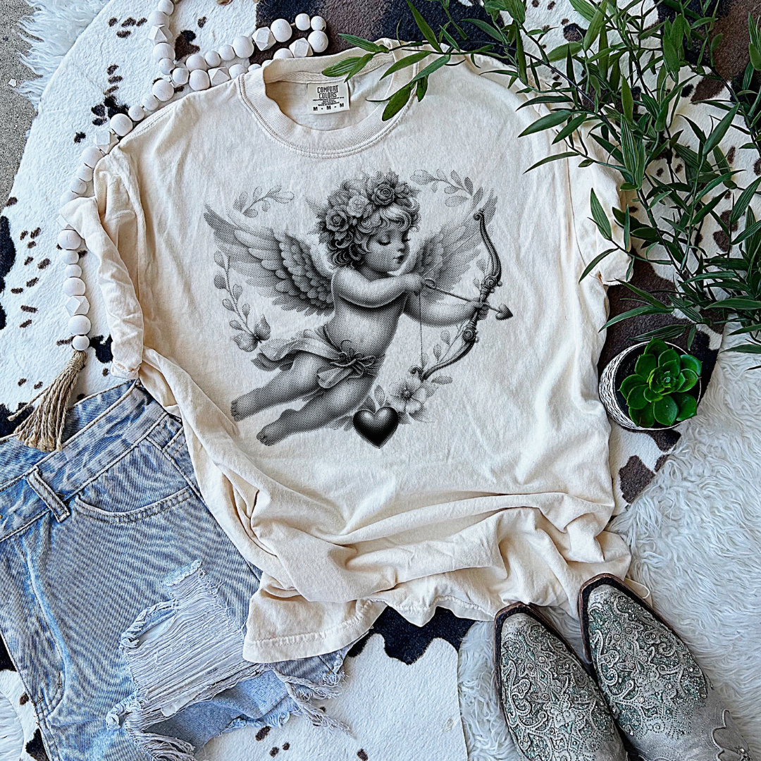 Half Tone Cupid DTF Transfer