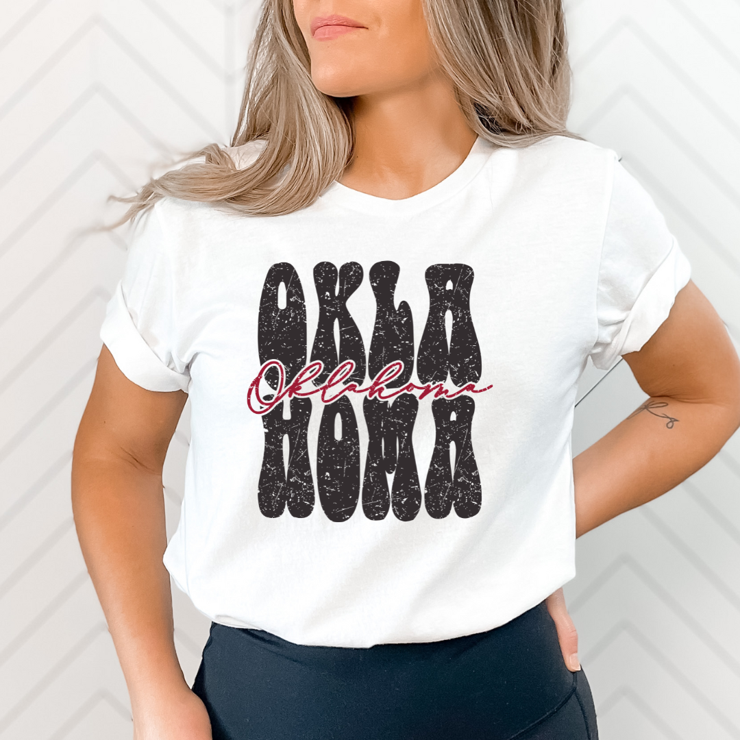 Oklahoma Red Script DTF – Grace DTF Transfers