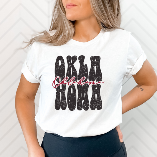 Oklahoma Red Script DTF