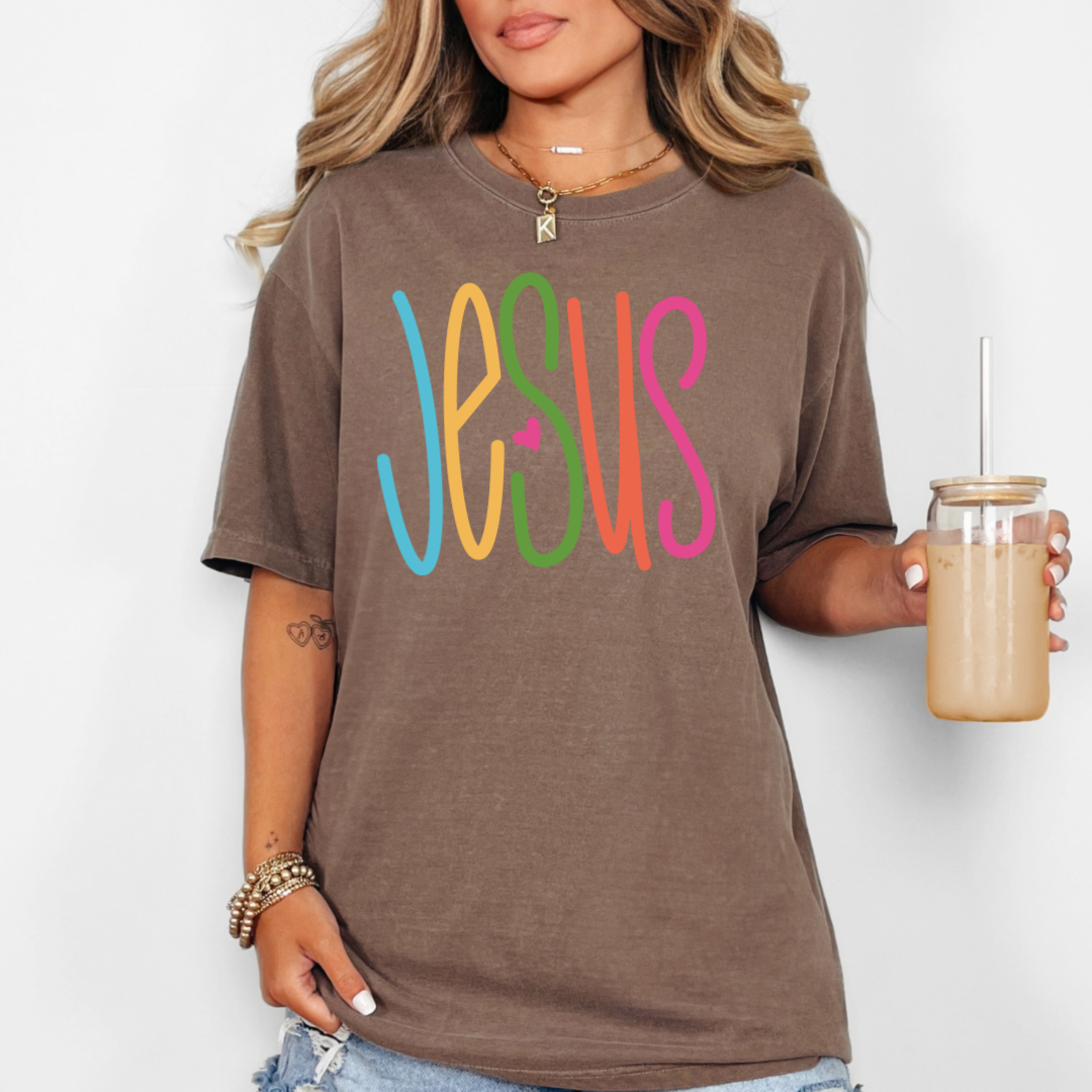 Jesus Neon DTF Transfer