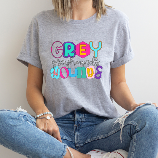 Fun and Funky Mascots Greyhounds DTF