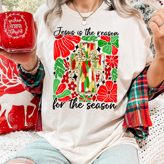 Jesus Is The Reason Abstract Collage DTF Transfer