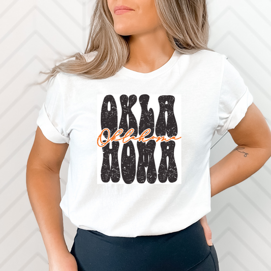 Oklahoma Orange Script DTF