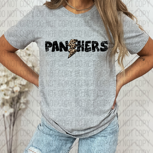 Panthers Leopard Bolt DTF