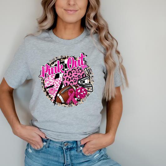 Pink Out Leopard Circle DTF