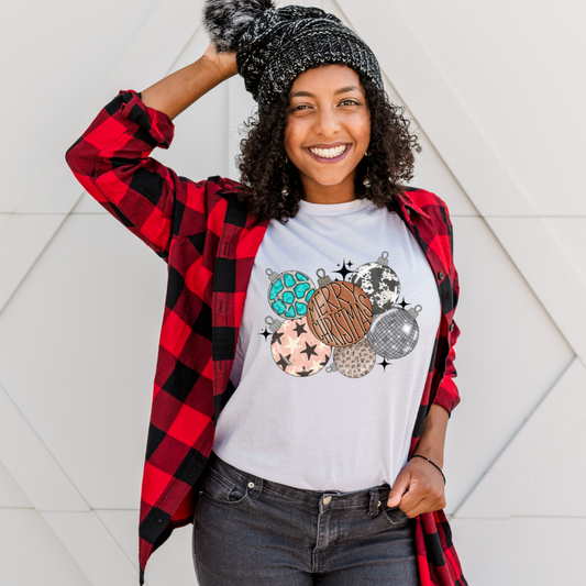 Western Christmas Ornaments DTF