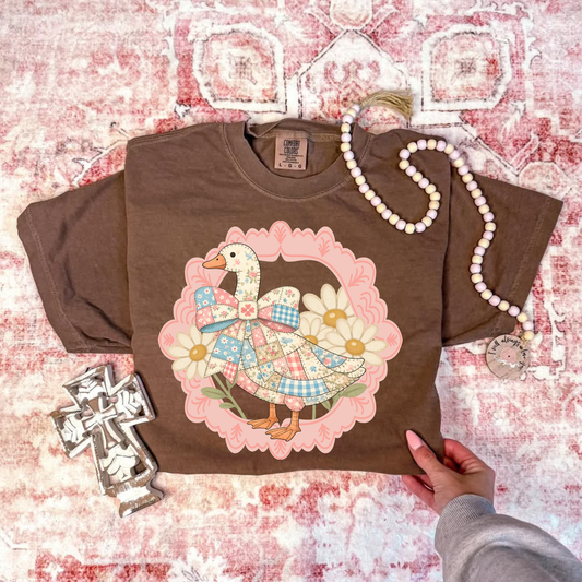 Quilted Spring Goose DTF Transfer