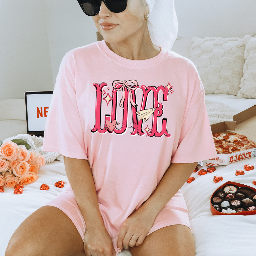 Paper Airplane Love DTF Transfer