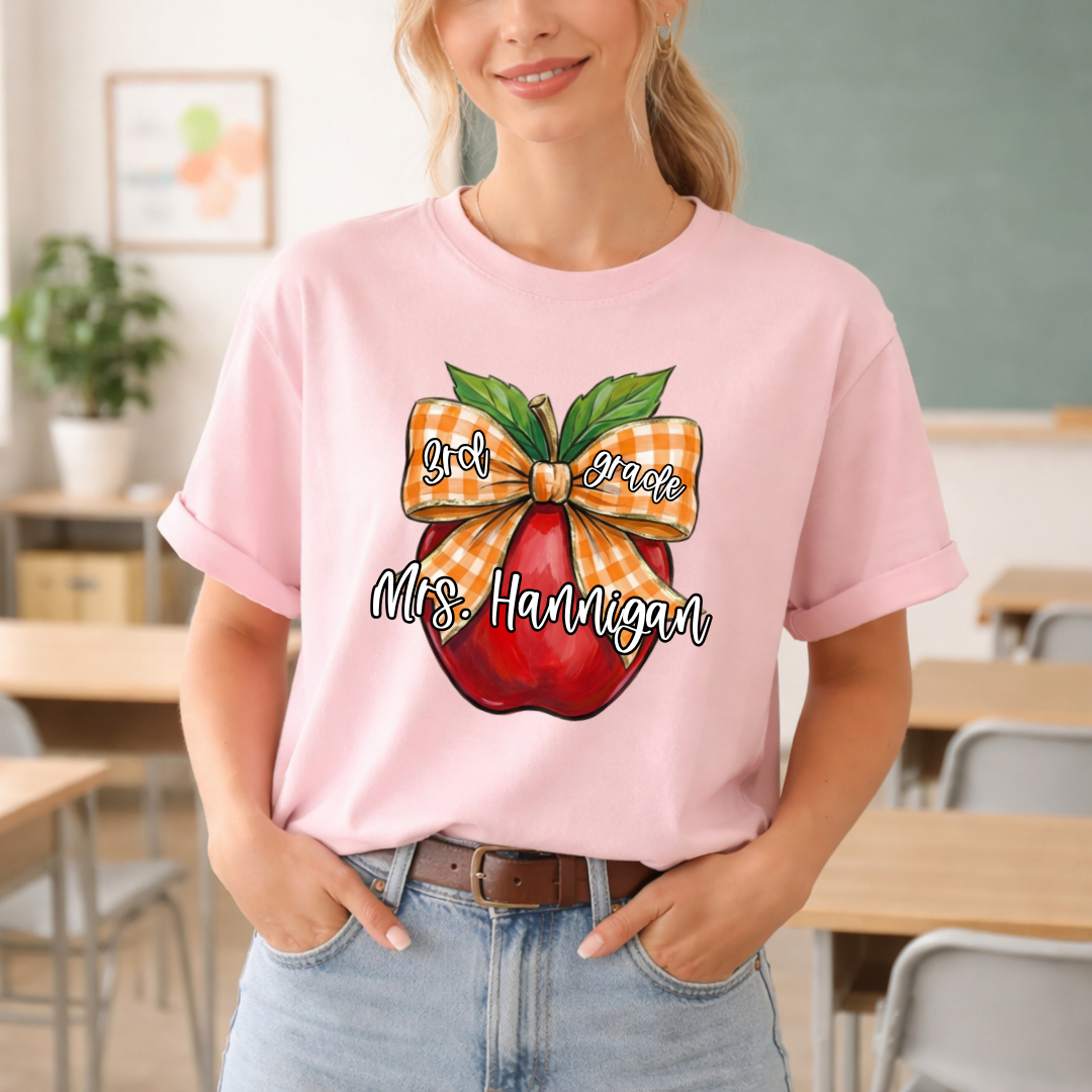 Vintage Back to School Apples DTF Transfer
